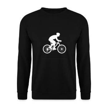 Fahrrad Bike Geschenkidee Rad Sport Kondition - Unisex Pullover - Schwarz - Vorne - Alina (178cm) & Michal (187cm)