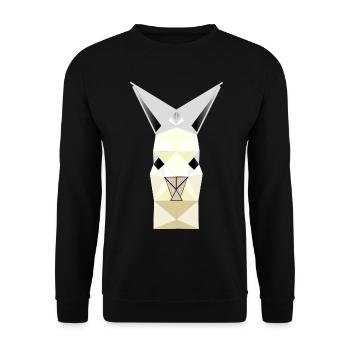 Lama N7T / Lama NFT Style / Neu - Unisex Pullover - Schwarz - Vorne - Alina (178cm) & Michal (187cm)