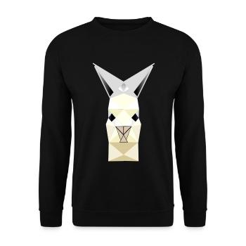 Lama N7T / Lama NFT Style / Neu - Unisex Pullover - Schwarz - Vorne - Alina (178cm) & Michal (187cm)