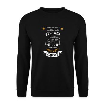 vollzeit camper wohnmobil - Unisex Pullover - Schwarz - Vorne - Alina (178cm) & Michal (187cm)