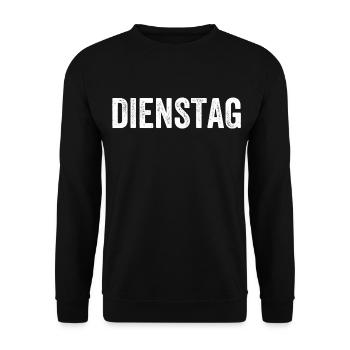 Dienstag - Unisex Pullover - Schwarz - Vorne - Alina (178cm) & Michal (187cm)