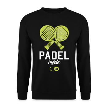 Padel Padelspieler Padeltennis Paddle Padeltrainer - Unisex Pullover - Schwarz - Vorne - Alina (178cm) & Michal (187cm)