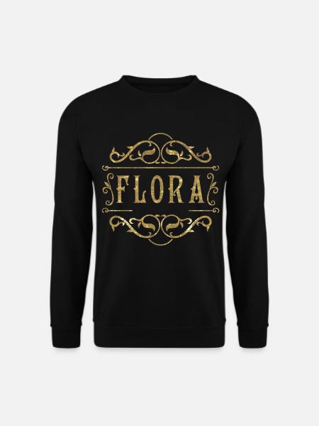 Flora gold - Unisex Pullover - Schwarz
