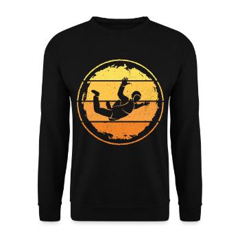 Fallschirmspringer Skydiving Skydiver Fallschirm - Unisex Pullover - Schwarz - Vorne - Alina (178cm) & Michal (187cm)
