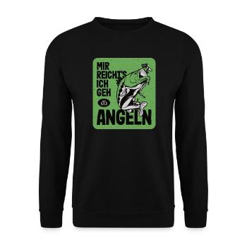 Streetfishing lustiger Fischer Spruch Fischen - Unisex Pullover - Schwarz - Vorne - Alina (178cm) & Michal (187cm)