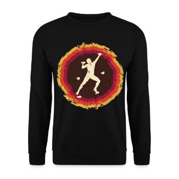Klettern Kletterhalle Kletterer Bouldern - Unisex Pullover - Schwarz - Vorne - Alina (178cm) & Michal (187cm)