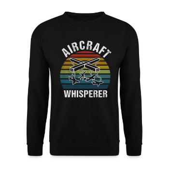 Fluglotse Air Traffic Controller ATC Towerlotse - Unisex Pullover - Schwarz - Vorne - Alina (178cm) & Michal (187cm)