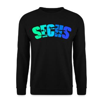 Geburtstag Junge 6 Jahre Flugzeug Flugzeuge - Unisex Pullover - Schwarz - Vorne - Alina (178cm) & Michal (187cm)