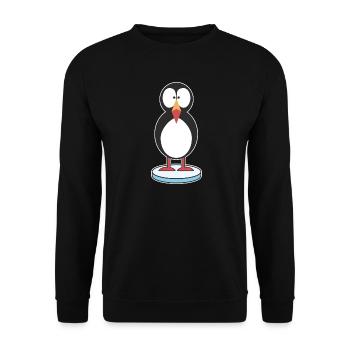 Puffin Papageitaucher Papageientaucher - Unisex Pullover - Schwarz - Vorne - Alina (178cm) & Michal (187cm)