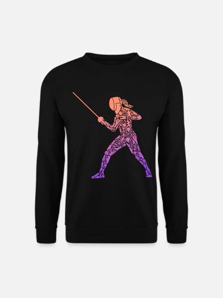 Fechten Symbole Frauen Fechtsport Fechter - Unisex Pullover - Schwarz