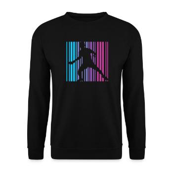 Tischtennis Ping Pong bunt Tischtennisspieler - Unisex Pullover - Schwarz - Vorne - Alina (178cm) & Michal (187cm)
