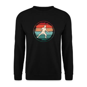 Tischtennis Ping Pong Spieler Tischtennisspieler - Unisex Pullover - Schwarz - Vorne - Alina (178cm) & Michal (187cm)