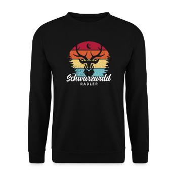 Schwarzwald Radler - Unisex Pullover - Schwarz - Vorne - Alina (178cm) & Michal (187cm)