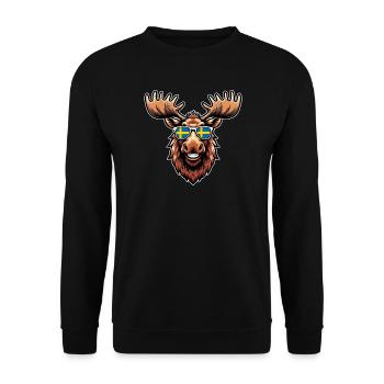 Schweden Fanartikel - Unisex Pullover - Schwarz - Vorne - Alina (178cm) & Michal (187cm)