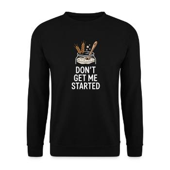 Fang gar nicht erst an, Oat Bowl - Unisex Pullover - Schwarz - Vorne - Alina (178cm) & Michal (187cm)