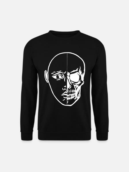 Das Gesicht des Todes (weiß) - Unisex Pullover - Schwarz