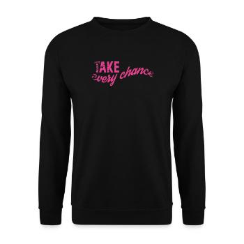 Take every Chance  - Unisex Pullover - Schwarz - Vorne - Alina (178cm) & Michal (187cm)