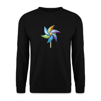 Pinwheel - Unisex Pullover - Schwarz - Vorne - Alina (178cm) & Michal (187cm)