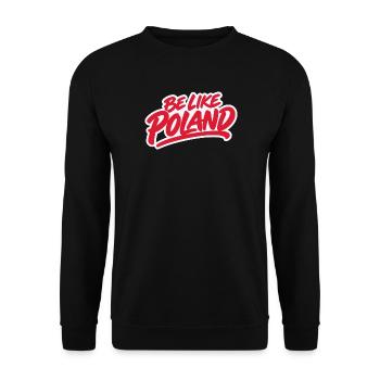 Sei wie Polen - Unisex Pullover - Schwarz - Vorne - Alina (178cm) & Michal (187cm)