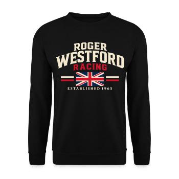 Roger-Westford-Racing-30cm - Unisex Pullover - Schwarz - Vorne - Alina (178cm) & Michal (187cm)
