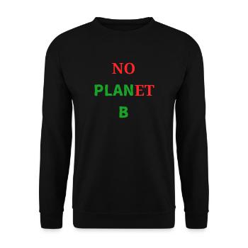 No Plan(et) B  - Unisex Pullover - Schwarz - Vorne - Alina (178cm) & Michal (187cm)