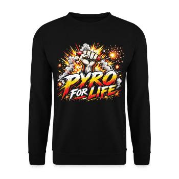Pyro for Life - Unisex Pullover - Schwarz - Vorne - Alina (178cm) & Michal (187cm)