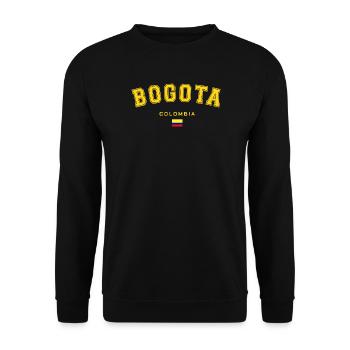 Bogota Colombia College Look - Unisex Pullover - Schwarz - Vorne - Alina (178cm) & Michal (187cm)