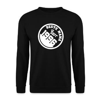 Mama 1996 - Unisex Pullover - Schwarz - Vorne - Alina (178cm) & Michal (187cm)