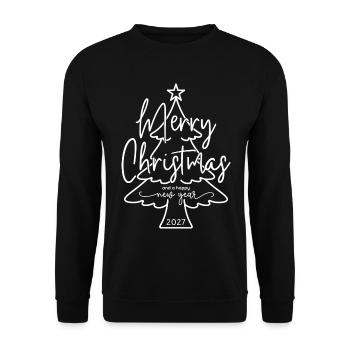 Merry Christmas and a Happy New Year 2027 - Unisex Pullover - Schwarz - Vorne - Alina (178cm) & Michal (187cm)