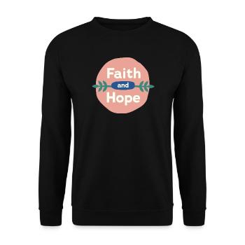 Faith & Hope - Unisex Pullover - Schwarz - Vorne - Alina (178cm) & Michal (187cm)