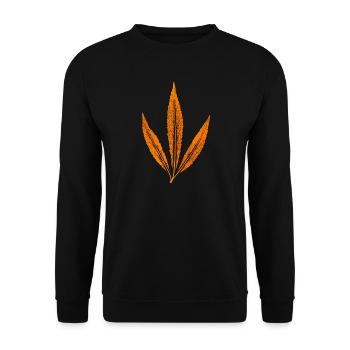 Blatt - Unisex Pullover - Schwarz - Vorne - Alina (178cm) & Michal (187cm)