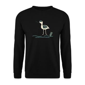 Säbelsäbel im flachen Wasser - Unisex Pullover - Schwarz - Vorne - Alina (178cm) & Michal (187cm)