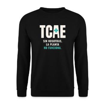 TCAE - Unisex Pullover - Schwarz - Vorne - Alina (178cm) & Michal (187cm)