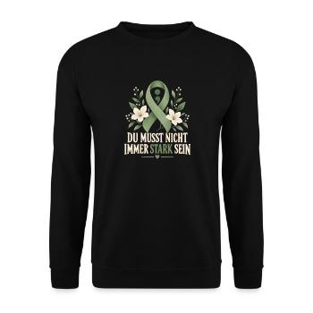 Mentale Gesundheit Awareness Monat  - Unisex Pullover - Schwarz - Vorne - Alina (178cm) & Michal (187cm)
