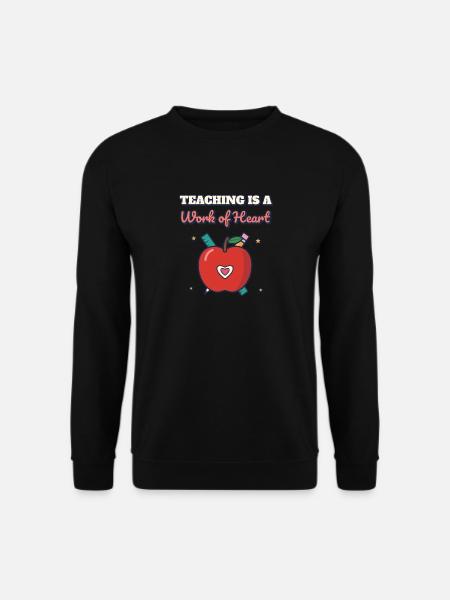 Lehren ist ein Herzenswerk - Unisex Pullover - Schwarz