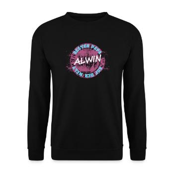 Alwin - Unisex Pullover - Schwarz - Vorne - Alina (178cm) & Michal (187cm)