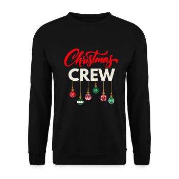 Weihnachts-Crew - Unisex Pullover - Schwarz - Vorne - Alina (178cm) & Michal (187cm)