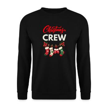 Weihnachts-Crew - Unisex Pullover - Schwarz - Vorne - Alina (178cm) & Michal (187cm)