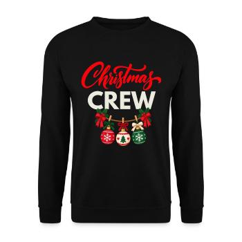 Weihnachts-Crew - Unisex Pullover - Schwarz - Vorne - Alina (178cm) & Michal (187cm)