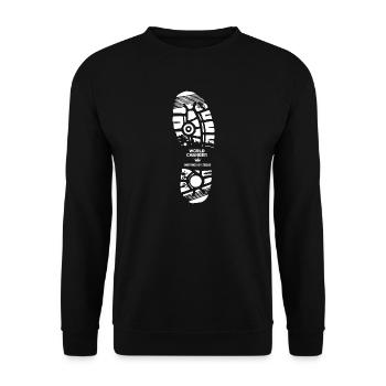Weltveränderer Reifenprint Wahrheit - Unisex Pullover - Schwarz - Vorne - Alina (178cm) & Michal (187cm)