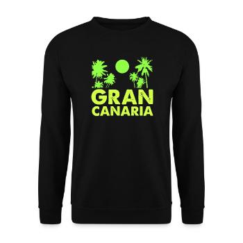 gran_canaria- - Unisex Pullover - Schwarz - Vorne - Alina (178cm) & Michal (187cm)