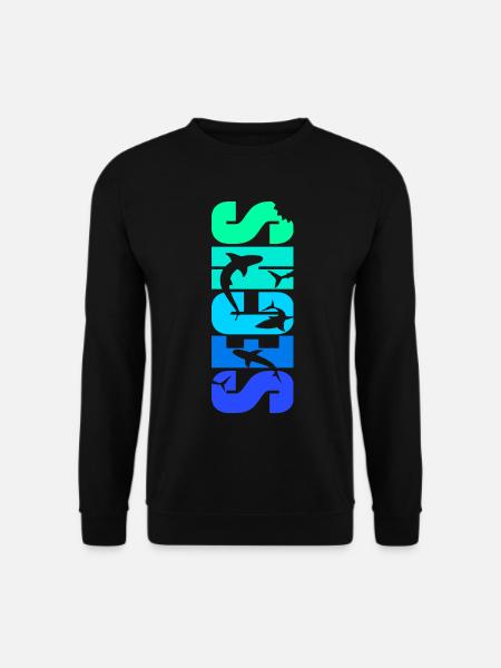 6. Geburtstag Haie Junge 6 Jahre alt Weißer Hai - Unisex Pullover - Schwarz