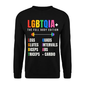 LGBTQIA+ The Full Body Edition - Unisex Pullover - Schwarz - Vorne - Alina (178cm) & Michal (187cm)