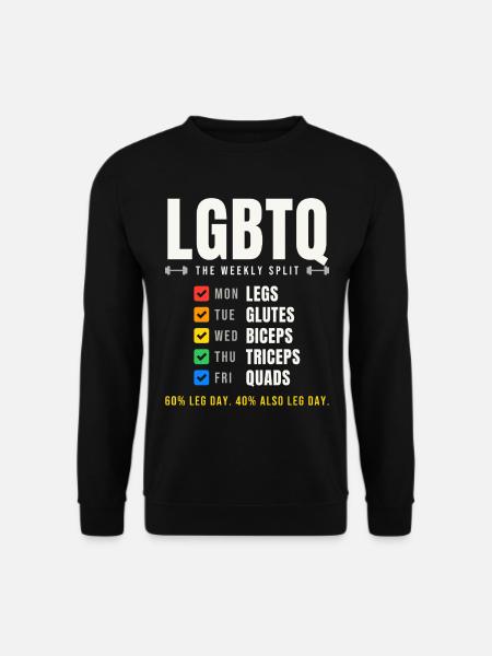 LGBTQ The Weekly Split Trainingsplan - Unisex Pullover - Schwarz
