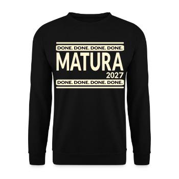 Maturität, Abschluss Matura 2027 - Unisex Pullover - Schwarz - Vorne - Alina (178cm) & Michal (187cm)