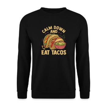 Mexican Mexico Tacos - Unisex Pullover - Schwarz - Vorne - Alina (178cm) & Michal (187cm)