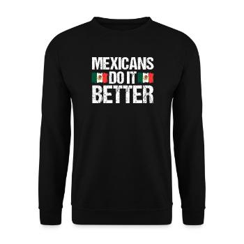 Mexican Mexico - Unisex Pullover - Schwarz - Vorne - Alina (178cm) & Michal (187cm)