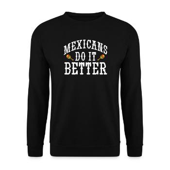 Mexican Mexico - Unisex Pullover - Schwarz - Vorne - Alina (178cm) & Michal (187cm)