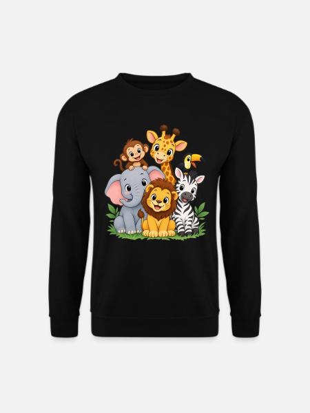 Tierfreunde Parade - Unisex Pullover - Schwarz
