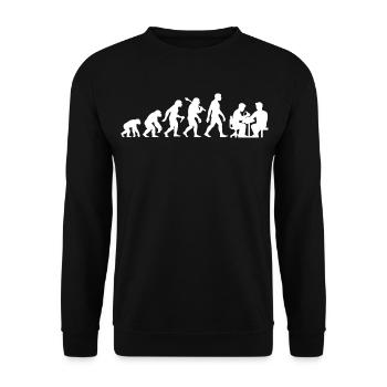 Tatoo Tätowierer Evolution Körperkunst Tatookunst - Unisex Pullover - Schwarz - Vorne - Alina (178cm) & Michal (187cm)